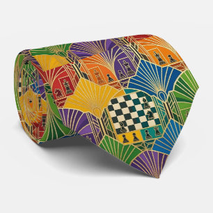 Chess Faux Silk Luxury Chess Game Gentleman's Tie