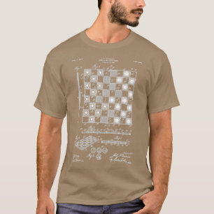 Chess field blueprint invention description techni T-Shirt