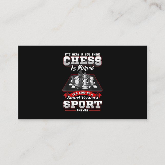Chess Funny Quotes Humour Sayings Enclosure Card (Front)