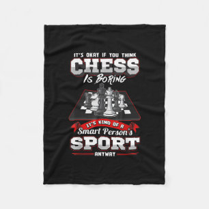 Chess Funny Quotes Humour Sayings Fleece Blanket