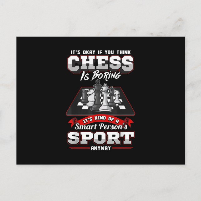 Chess Funny Quotes Humour Sayings Postcard (Front)
