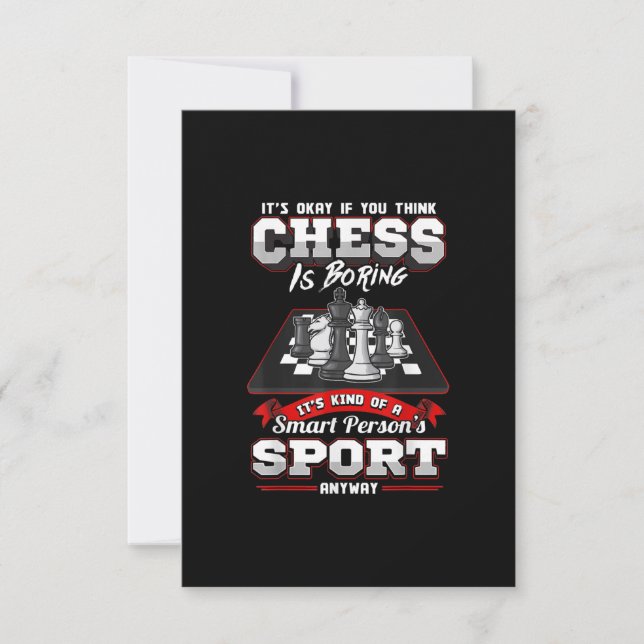 Chess Funny Quotes Humour Sayings RSVP Card (Front)