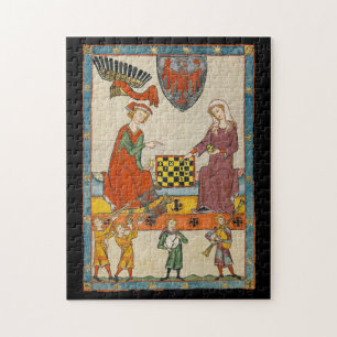 Chess Game 14th Century Codex Manesse Jigsaw Puzzle