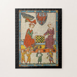Chess Game 14th Century Codex Manesse Jigsaw Puzzle