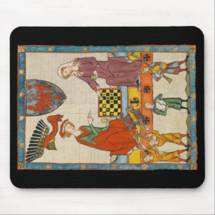 Chess Game 14th Century Codex Manesse Mouse Mat