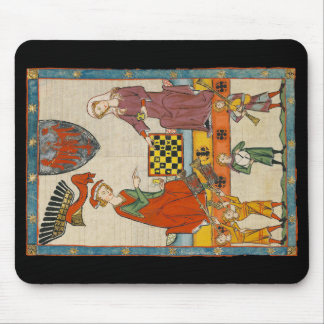 Chess Game 14th Century Codex Manesse Mouse Mat