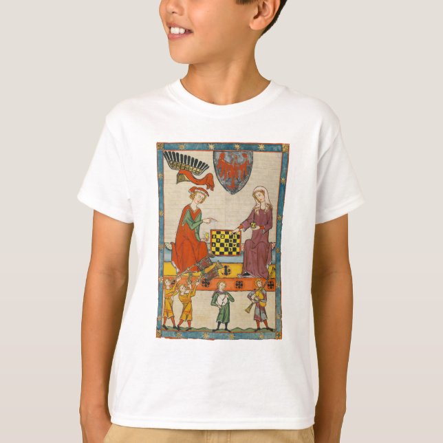 Chess Game 14th Century Codex Manesse T-Shirt (Front)