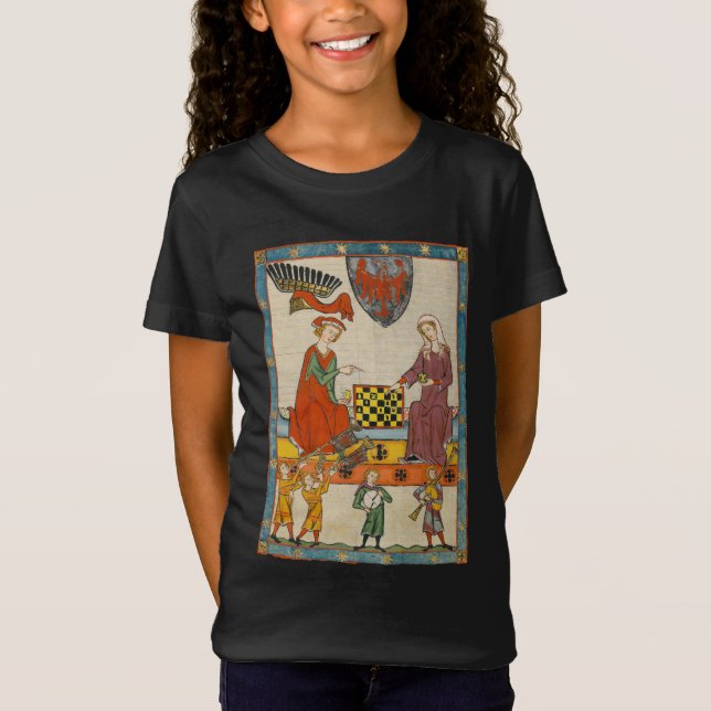 Chess Game 14th Century Codex Manesse T-Shirt (Front)
