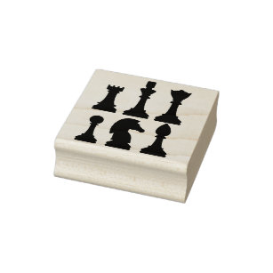 chess game art stamp