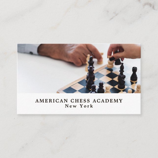 Chess Game, Chess Club Business Card (Front)