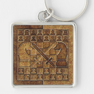 CHESS GAME IN STONE KEY RING