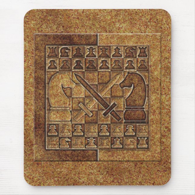 CHESS GAME IN STONE MOUSE MAT (Front)