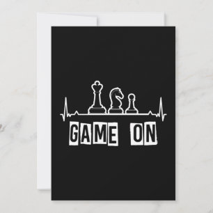 Chess Game On Checkmate Pieces Board Player Gift Invitation