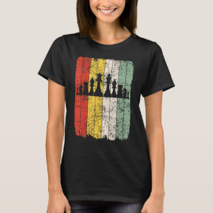 Chess Game Pieces Board Game Player Retro T-Shirt