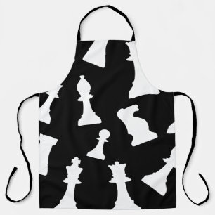 Chess game pieces design apron