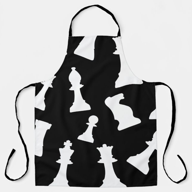 Chess game pieces design  apron (Front)