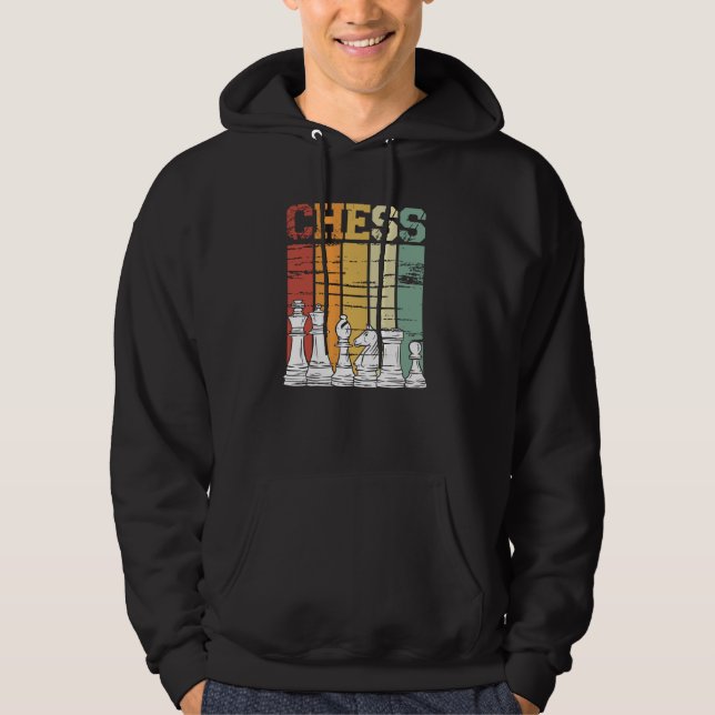 Chess game retro vintage hoodie (Front)