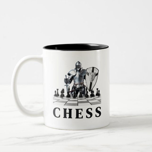 Chess Game, Strategic, Thinking Ahead, Checkmate Two-Tone Coffee Mug (Left)
