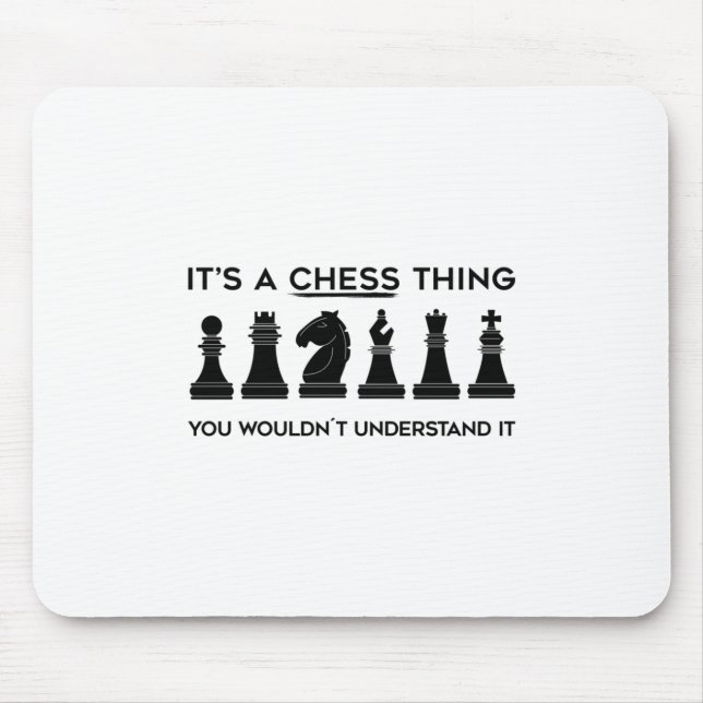 Chess Gift | Chess Player Chessboard Chess Club Mouse Mat (Front)