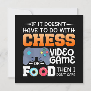 Chess Gift   Chess Video Game Or Food Design Invitation