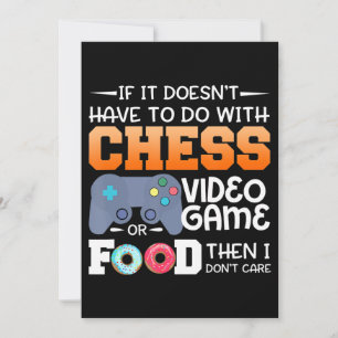 Chess Gift   Chess Video Game Or Food Design Invitation