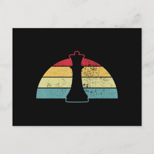 Chess Gift Chess Video Game Or Food Design Invitation Postcard