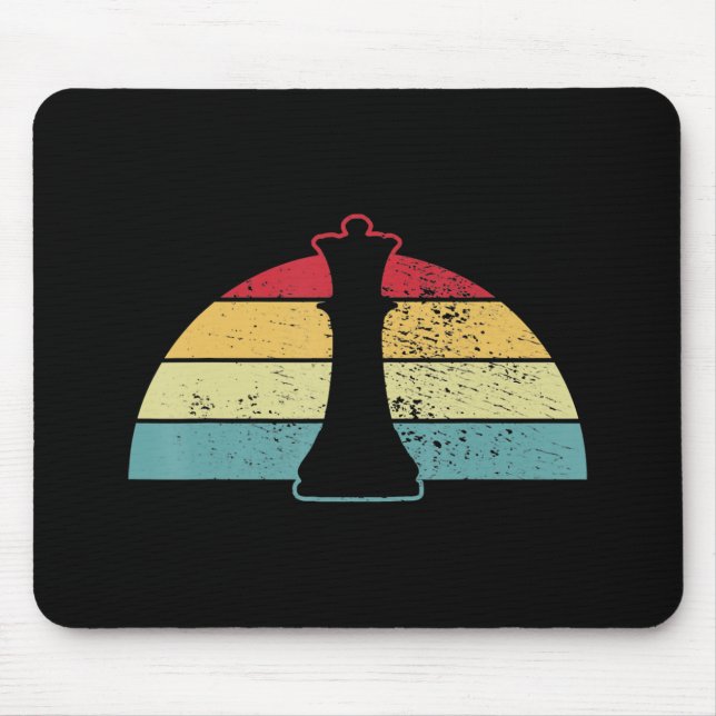 Chess Gift | Chess Video Game Or Food Design Mouse Mat (Front)