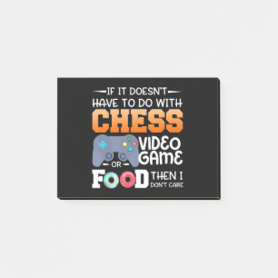 Chess Gift   Chess Video Game Or Food Design Post-it Notes