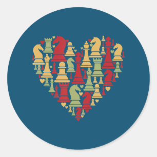 Chess Gift I Really Love Chess Classic Round Sticker
