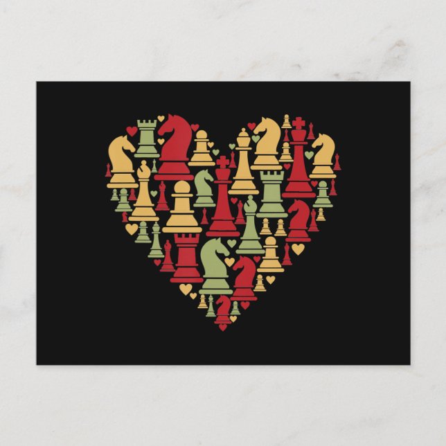 Chess Gift | I Really Love Chess Invitation Postcard (Front)
