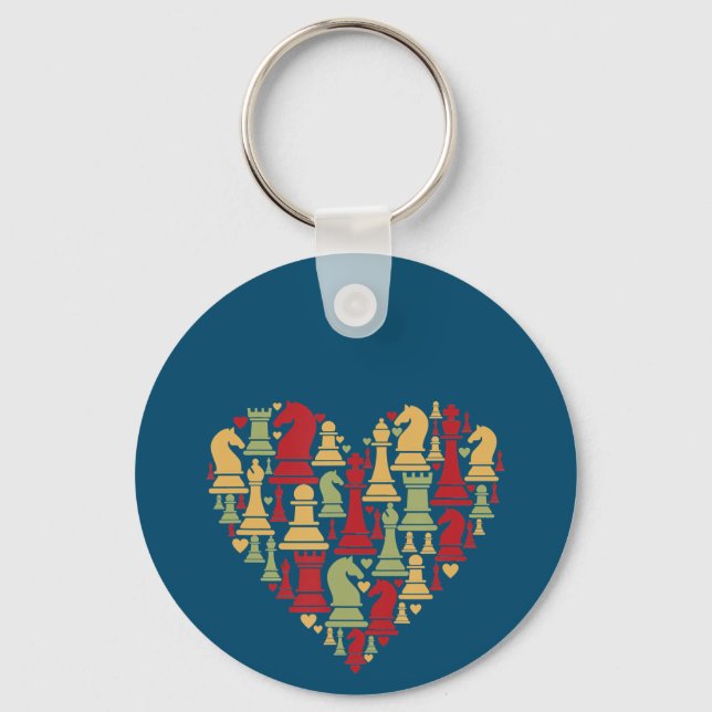 Chess Gift | I Really Love Chess Key Ring (Front)