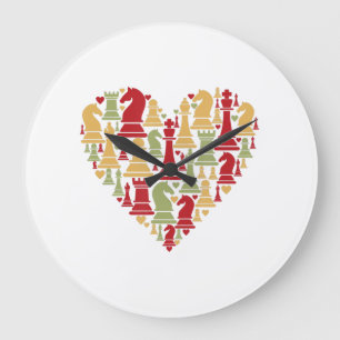 Chess Gift   I Really Love Chess Large Clock