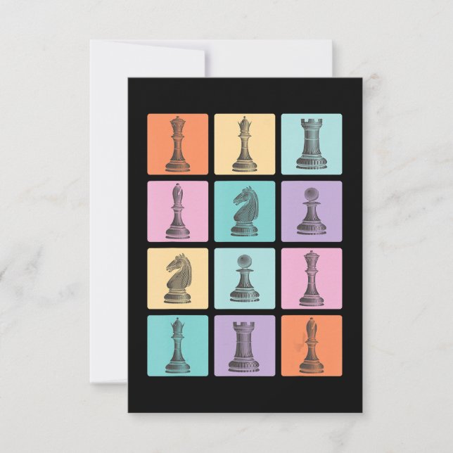 Chess Gift | I Really Love The Chess Pieces Invitation (Front)