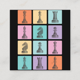 Chess Gift   I Really Love The Chess Pieces Square Business Card