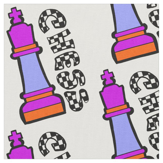 chess girl fabric (Close Up)