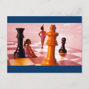 Chess Girls Postcard