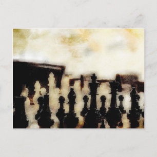 Chess Grunge Postcard