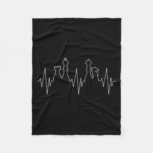 Chess Heartbeat Chess Master Chess Club  Fleece Blanket (Front)