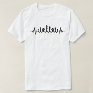 Chess Heartbeat Chess Pieces Heart Rhythm Funny T-Shirt