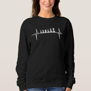 Chess Heartbeat Clothing Pulse Chess Player Sweatshirt