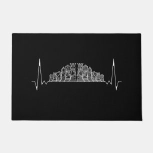 Chess Heartbeat Doormat