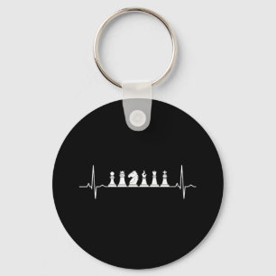 Chess Heartbeat Play Chess Key Ring