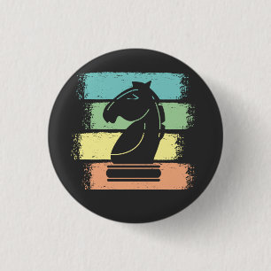 Chess Horse Retro 3 Cm Round Badge