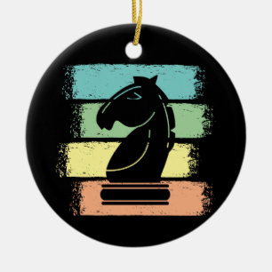Chess Horse Retro Ceramic Tree Decoration