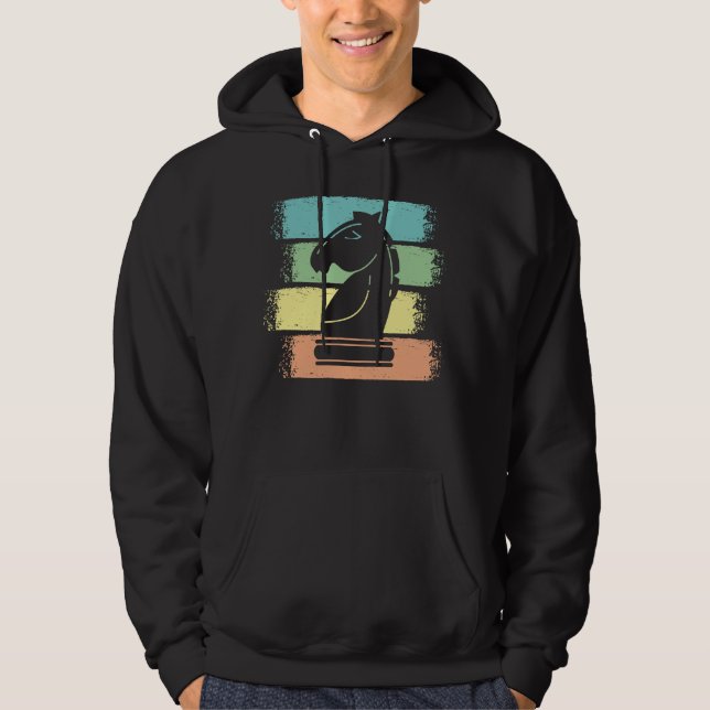 Chess Horse Retro Hoodie (Front)