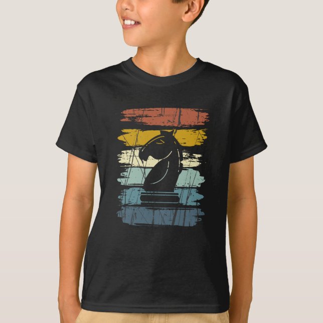 Chess Horse Retro T-Shirt (Front)