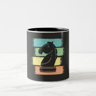 Chess Horse Retro Two-Tone Coffee Mug