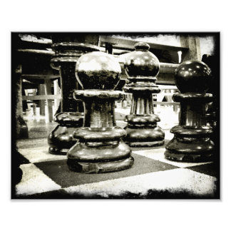 Chess in Black and White Photo Print