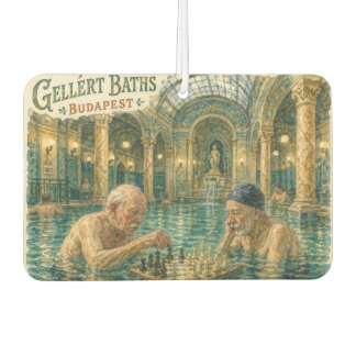 Chess in the Gellert Baths Budapest Hungary Car Air Freshener