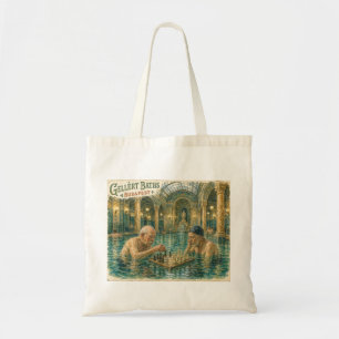 Chess in the Gellert Baths Budapest Hungary Tote Bag